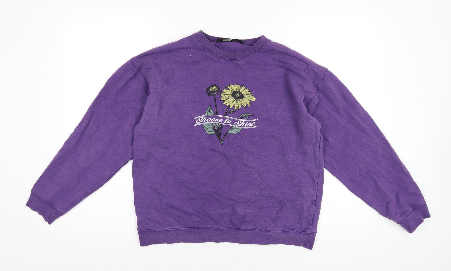 Heartbreak Womens Purple Cotton Pullover Sweatshirt Size 8 Pullover