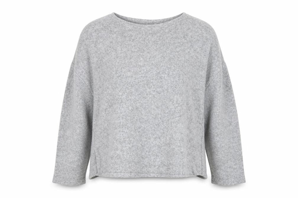 H&M Womens Grey Viscose Basic T-Shirt Size S Round Neck