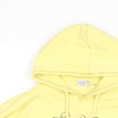 Preloved Disney Womens Yellow Cotton Pullover Hoodie Size 12 Pullover - Winnie the Pooh - Detail