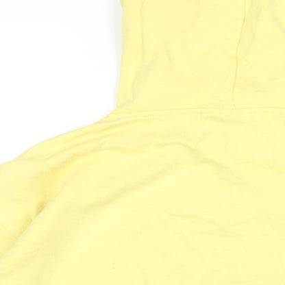 Preloved Disney Womens Yellow Cotton Pullover Hoodie Size 12 Pullover - Winnie the Pooh - Label