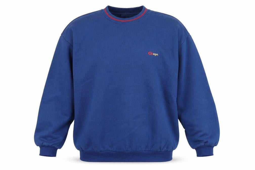 Geezer Mens Blue Cotton Pullover Sweatshirt Size XL