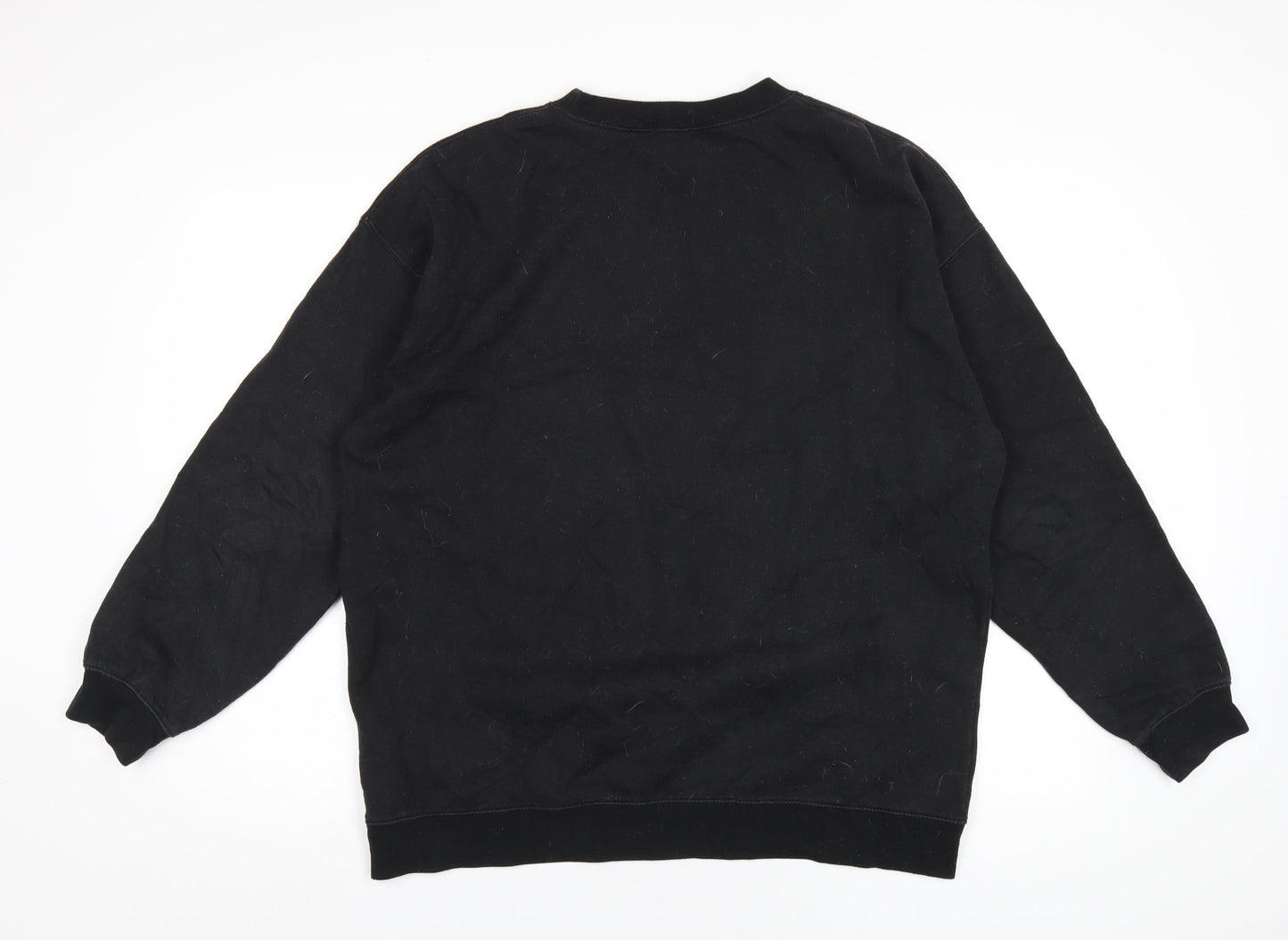 Boohoo Mens Black Polyester Pullover Sweatshirt Size S