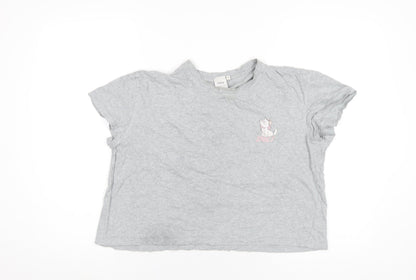 Preloved Disney Womens Grey Cotton Basic T-Shirt Size M Round Neck - Aristocats Marie - Front