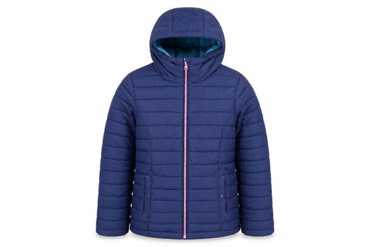 Johnnie B Girls Blue Pea Coat Coat Size 11-12 Years Zip