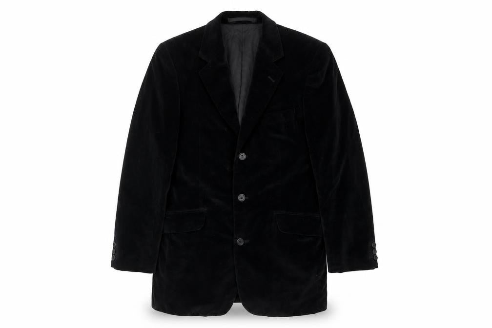 Squire Mens Black Cotton Jacket Suit Jacket Size 36 Regular