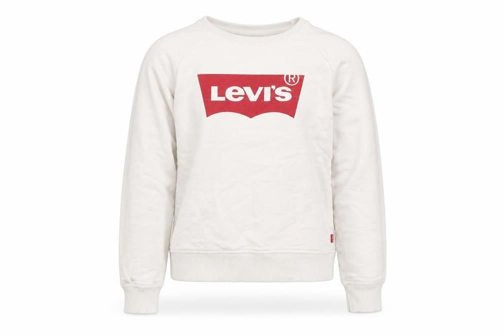 Levi's Girls White Cotton Pullover Sweatshirt Size 10 Years Pullover