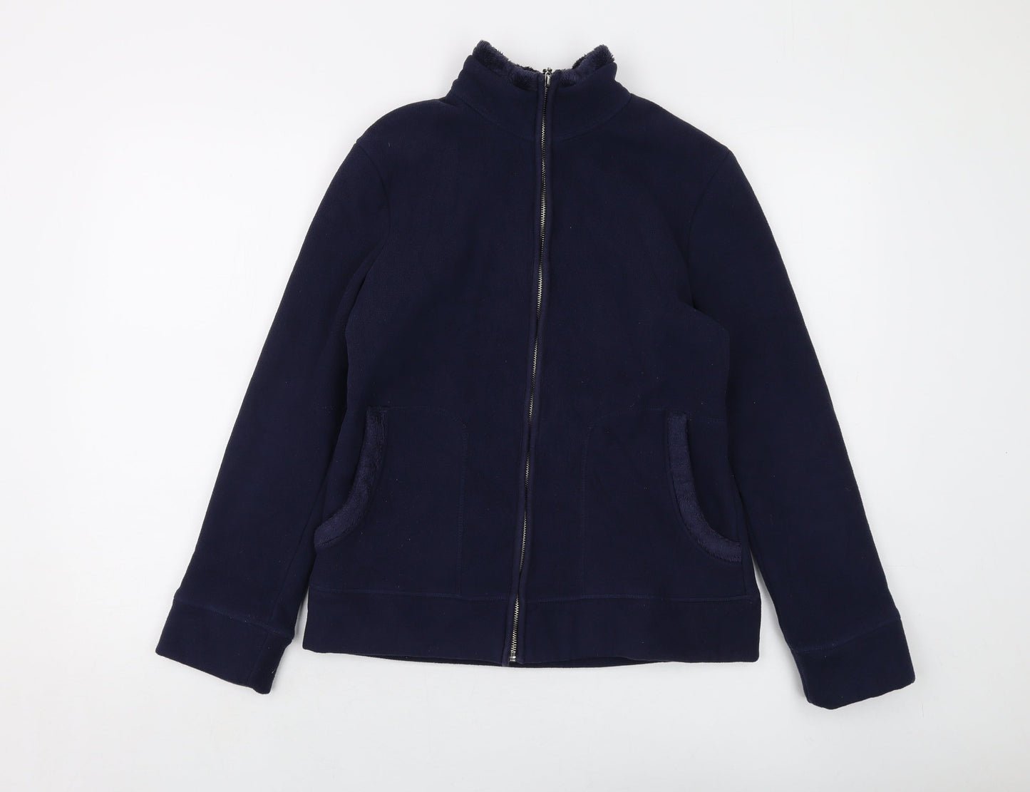 Marks and Spencer Womens Blue Jacket Size 10 Zip