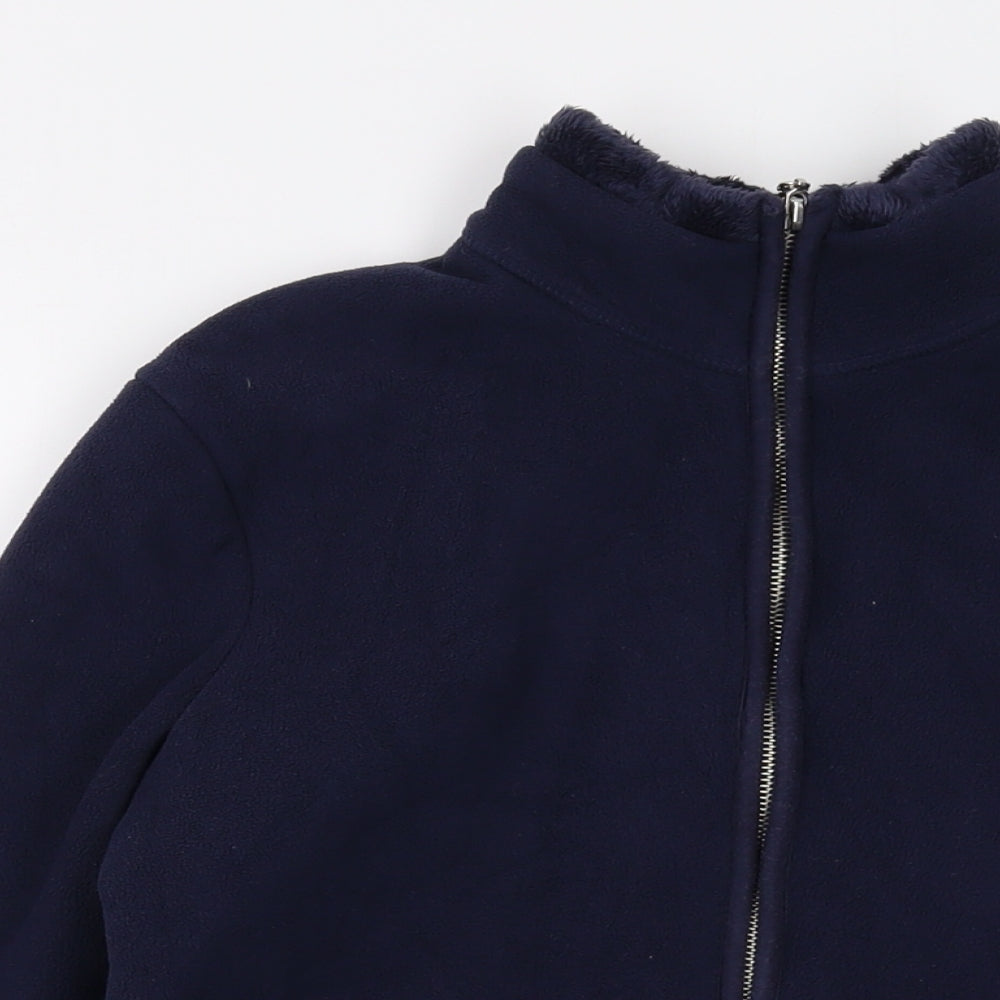 Marks and Spencer Womens Blue Jacket Size 10 Zip