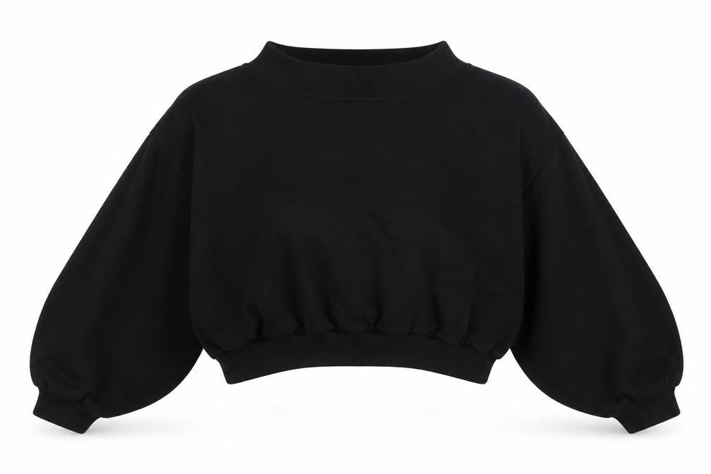 bOPOHOO Womens Black Cotton Pullover Sweatshirt Size 24 Pullover