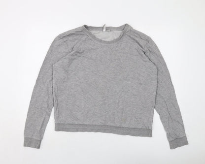 H&M Womens Grey Cotton Pullover Sweatshirt Size L Pullover