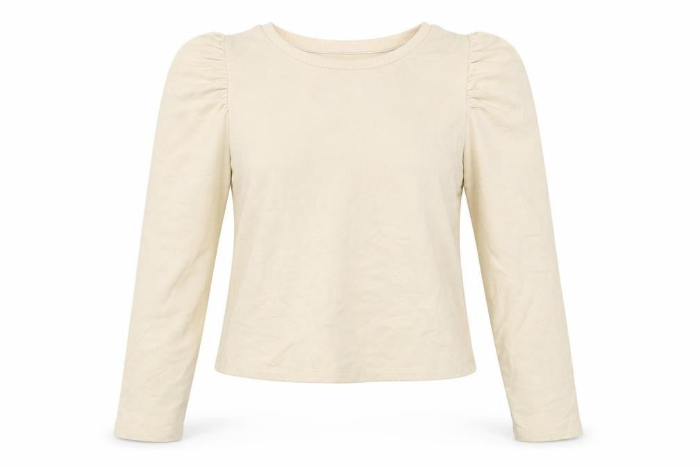 Zara Womens Beige Cotton Pullover Sweatshirt Size S Pullover