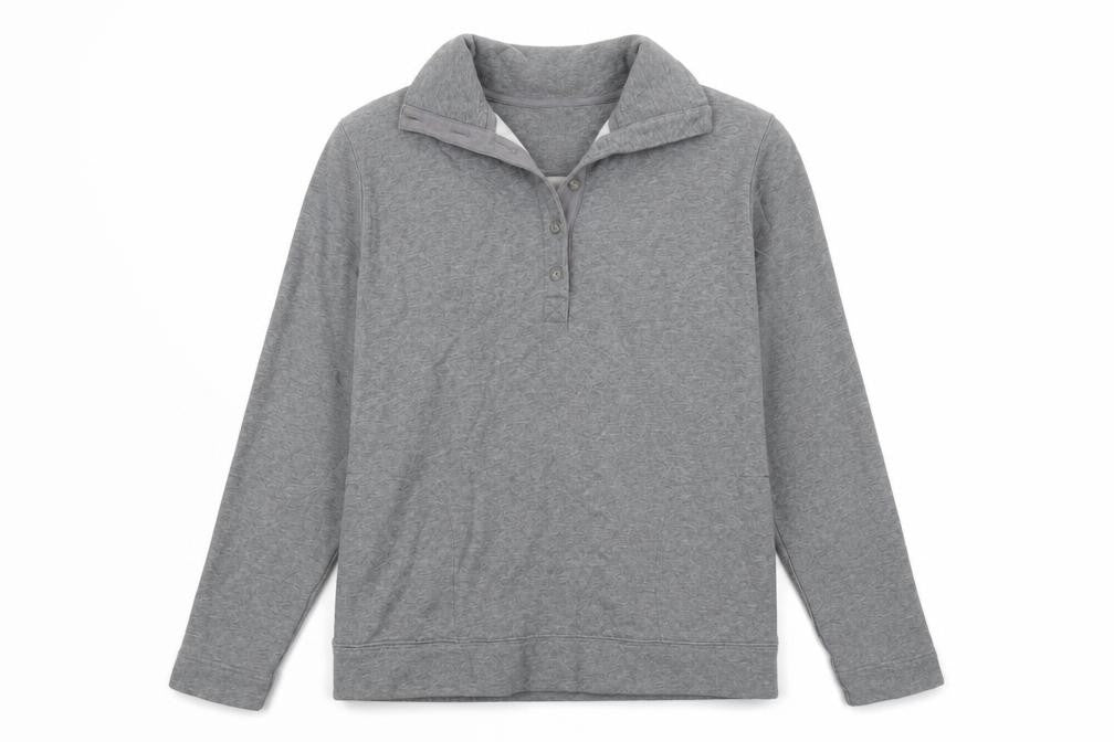 Lands' End Mens Grey Cotton Pullover Sweatshirt Size M