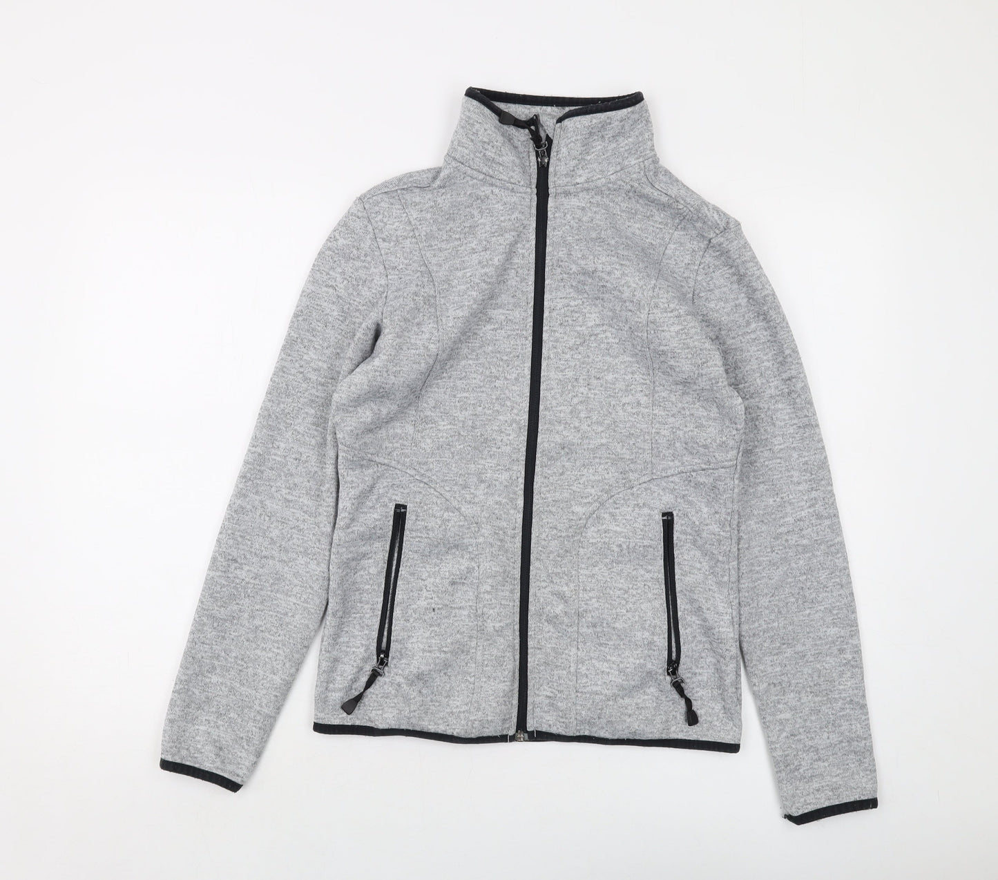 Marks and Spencer Womens Grey Jacket Size 8 Zip