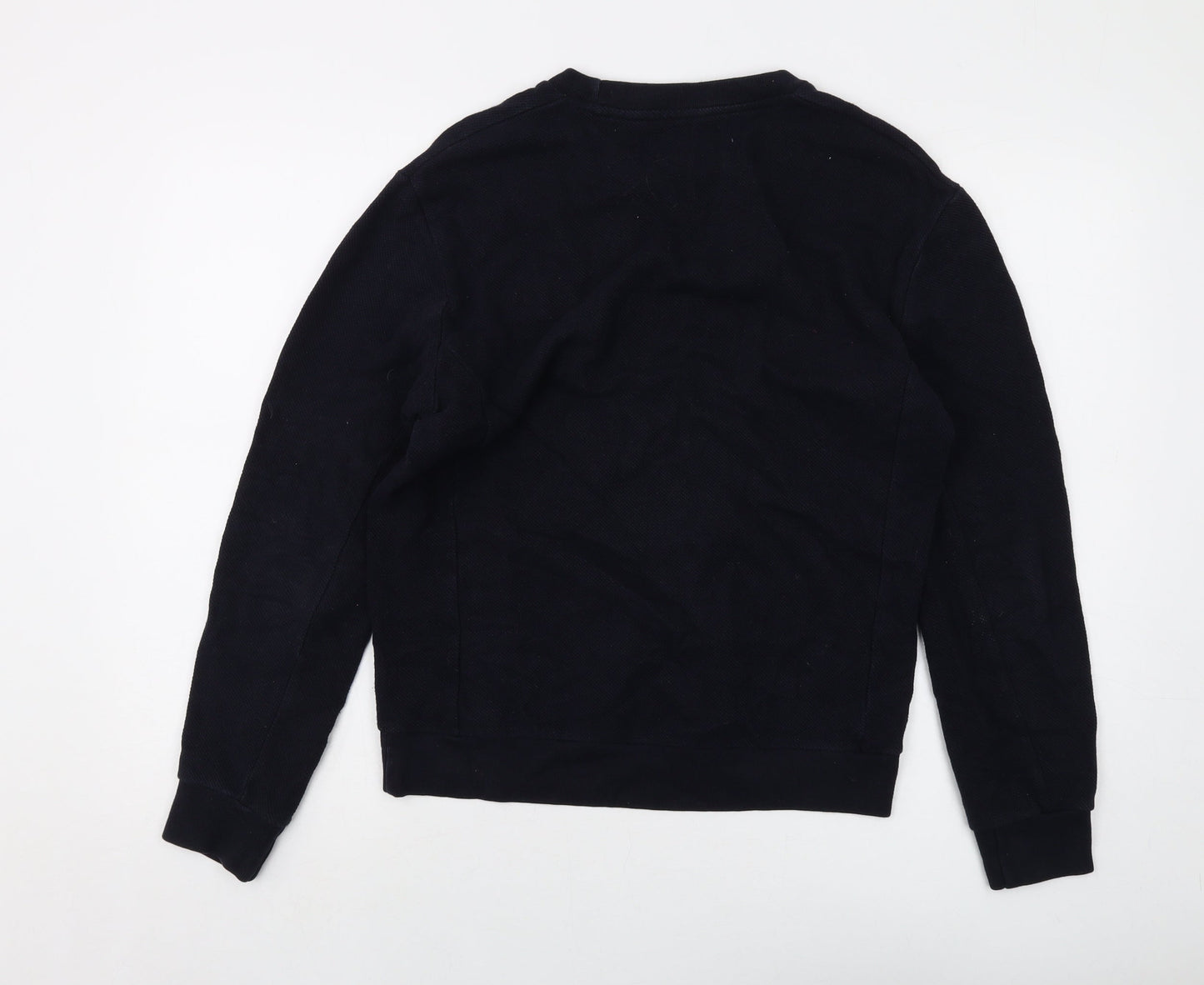 Zara Mens Blue Cotton Pullover Sweatshirt Size M