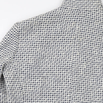 Marks & Spencer Womens Blue Geometric Jacket Size 10 Zip