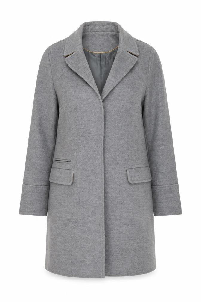 Topshop Womens Grey Overcoat Coat Size 10 Zip