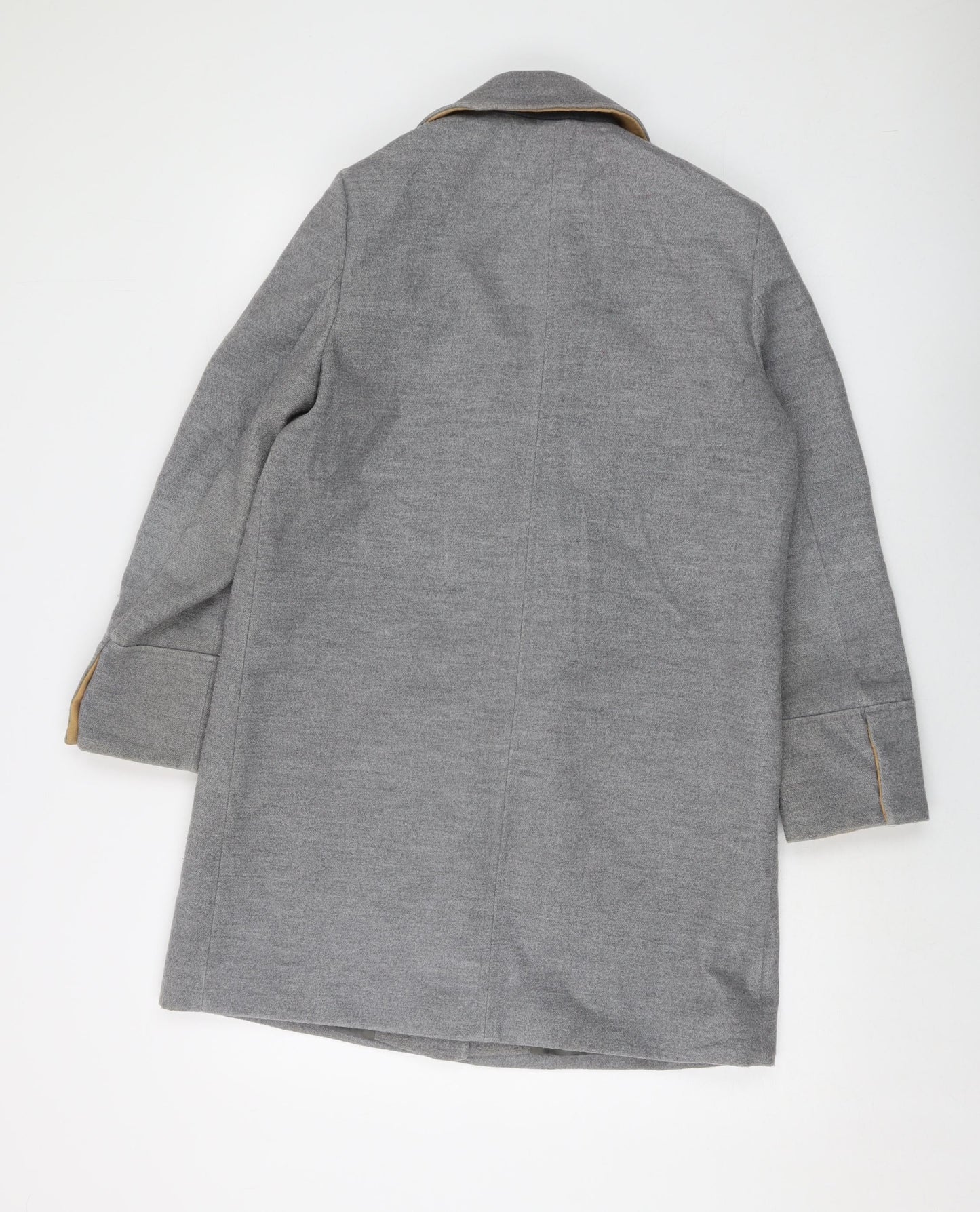 Topshop Womens Grey Overcoat Coat Size 10 Zip