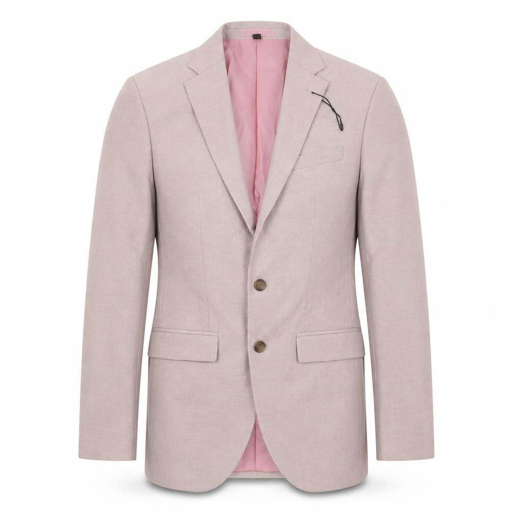 Marks & Spencer Mens Pink Polyester Jacket Suit Jacket Size 36 Regular