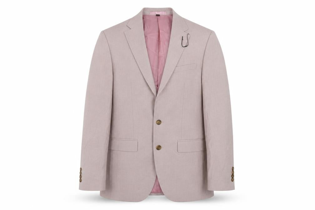 Marks & Spencer Mens Pink Polyester Jacket Suit Jacket Size 36 Regular