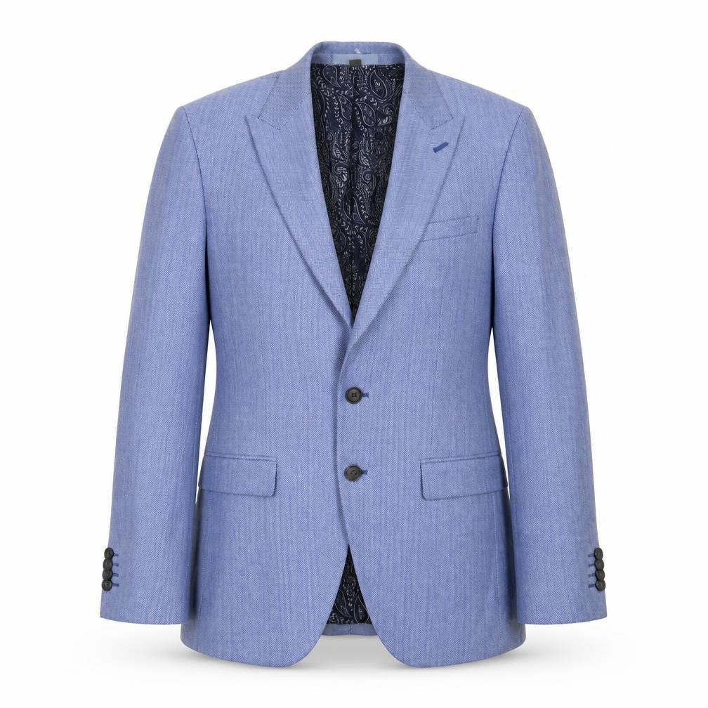 Marks & Spencer Mens Blue Polyester Jacket Suit Jacket Size 38 Regular