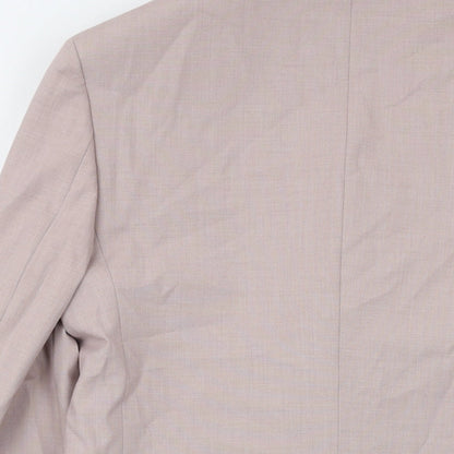 Marks & Spencer Mens Pink Polyester Jacket Suit Jacket Size 36 Regular