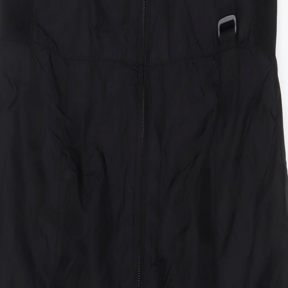 Sportina Womens Black Nylon Rain Trousers Trousers Size 10 L30 in Regular Zip