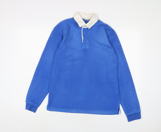 Cotton Traders Mens Blue Polyester Pullover Sweatshirt Size XS - Logo, Embroidered