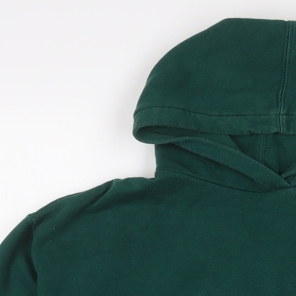 Zara Womens Green Cotton Pullover Hoodie Size S Pullover