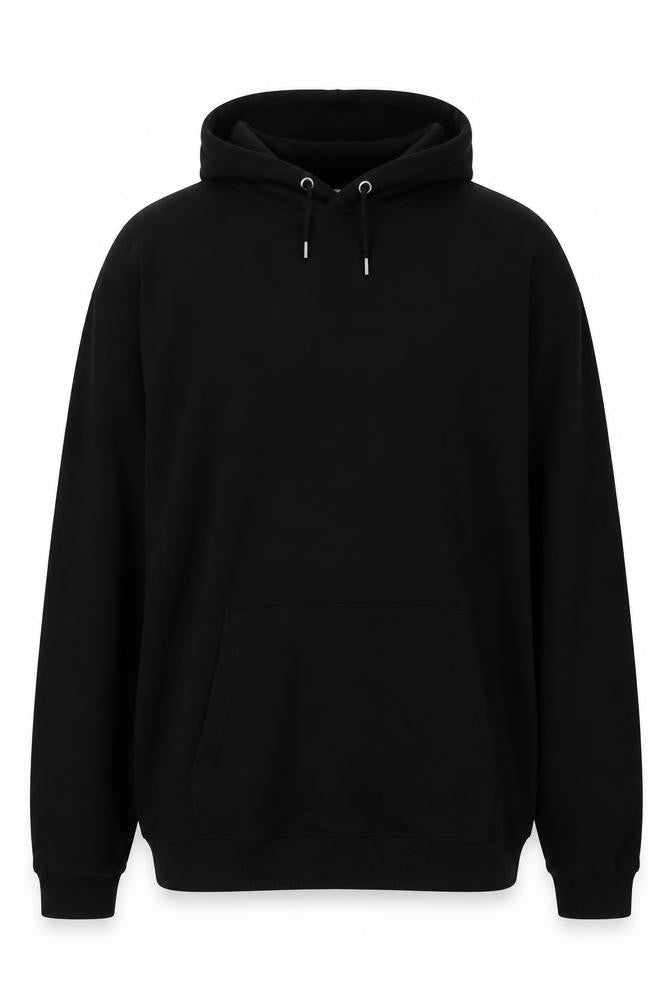 ASOS Mens Black Cotton Pullover Hoodie Size 2XL