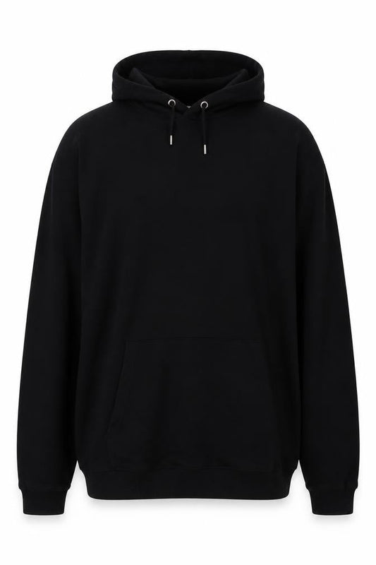 ASOS Mens Black Cotton Pullover Hoodie Size 2XL