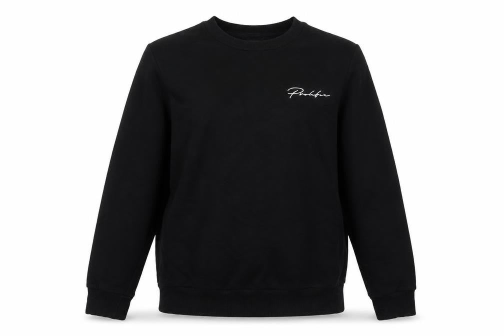 River Island Womens Black Cotton Pullover Sweatshirt Size S Pullover - Embroidered