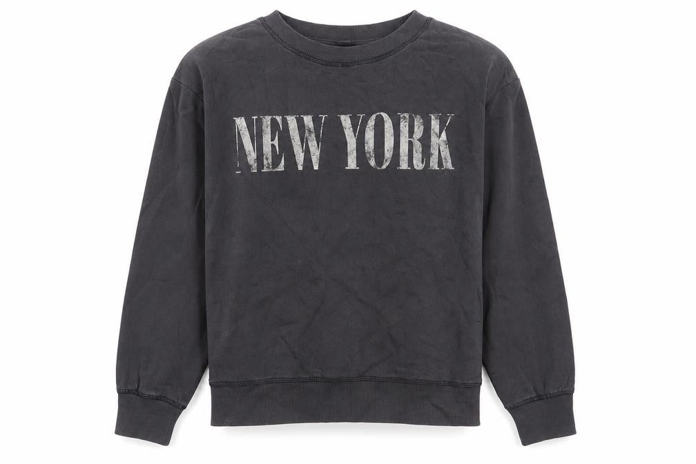 H&M Womens Grey Cotton Pullover Sweatshirt Size M Pullover - New York