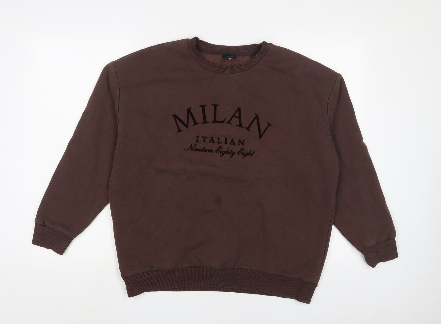 River Island Womens Brown Cotton Pullover Sweatshirt Size S Pullover - Milan