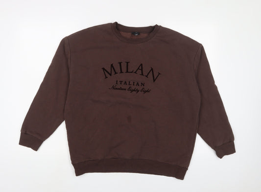 River Island Womens Brown Cotton Pullover Sweatshirt Size S Pullover - Milan