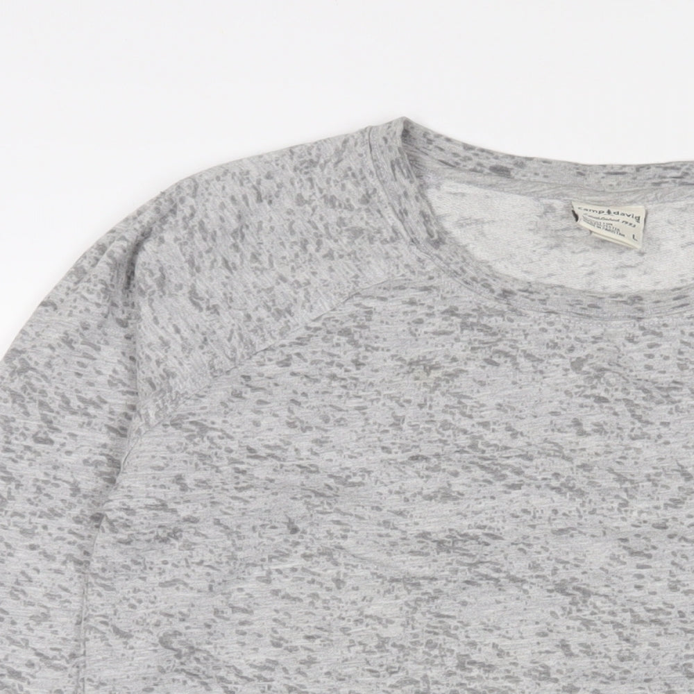 Camp David Mens Grey Cotton Pullover Sweatshirt Size L