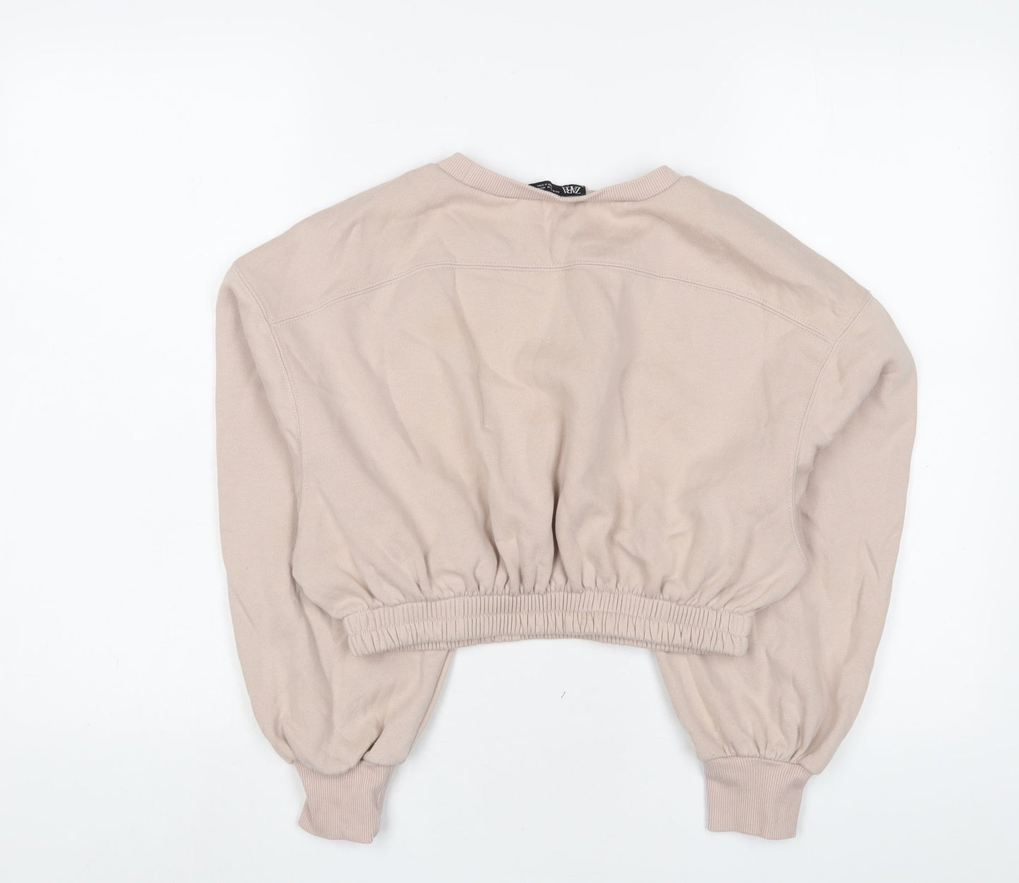 Zara Womens Pink Cotton Pullover Sweatshirt Size M Pullover