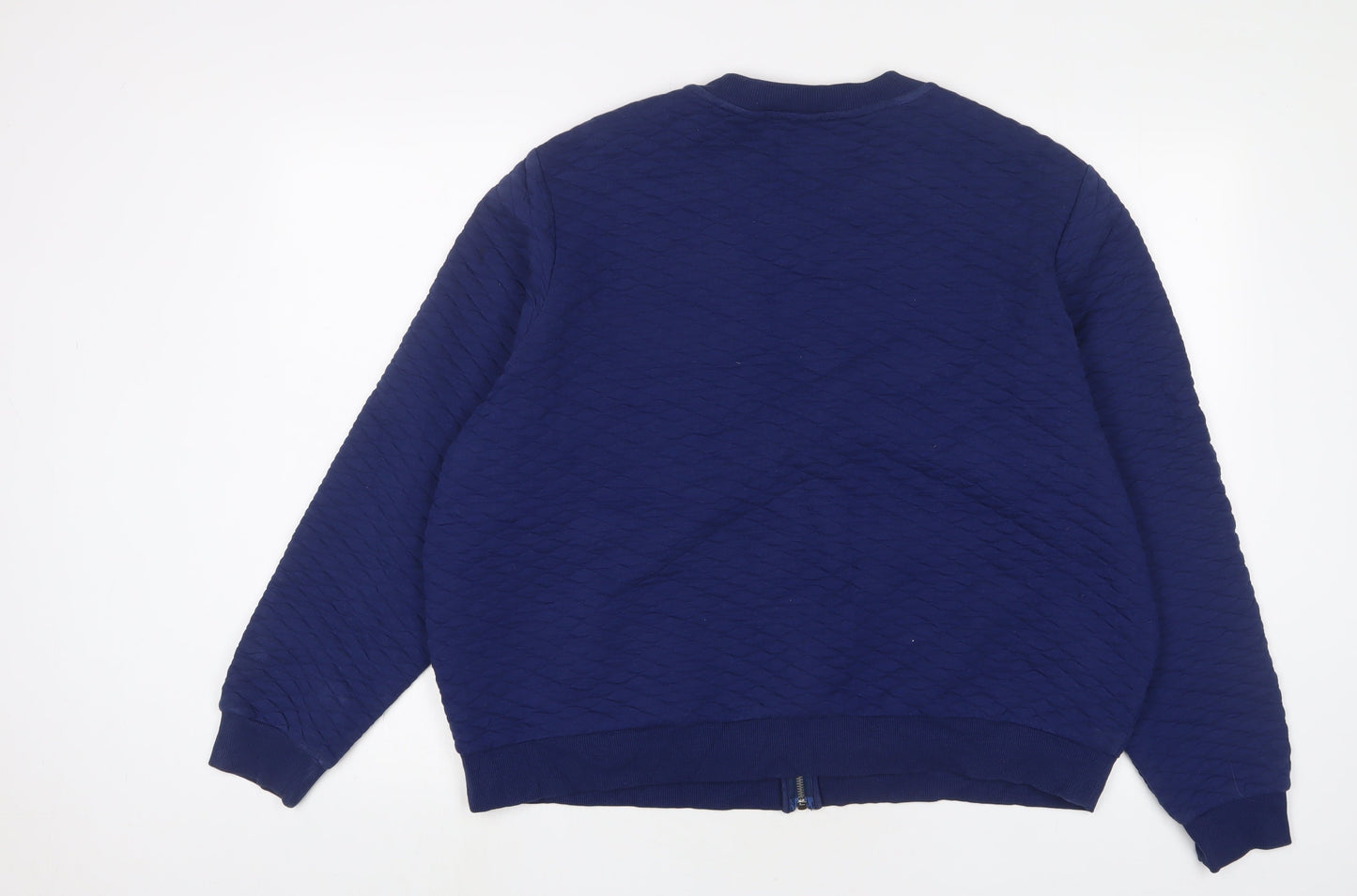 Marks and Spencer Womens Blue Quilted Jacket Size 20 Zip
