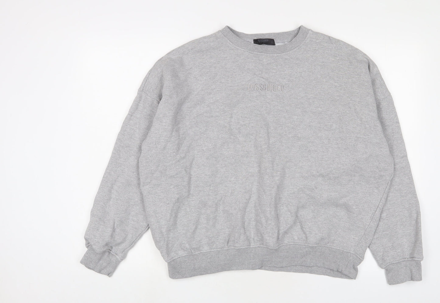 missgui Womens Grey Cotton Pullover Sweatshirt Size 12 Pullover