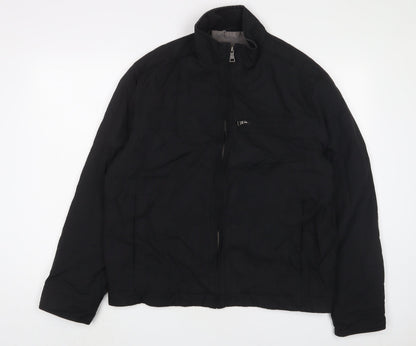 Additional front view of Autograph men’s black jacket coat, size M, zip
