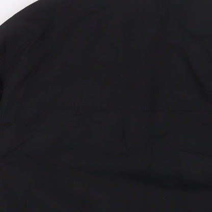 Brand and care label for Autograph men’s black jacket coat, size M, zip