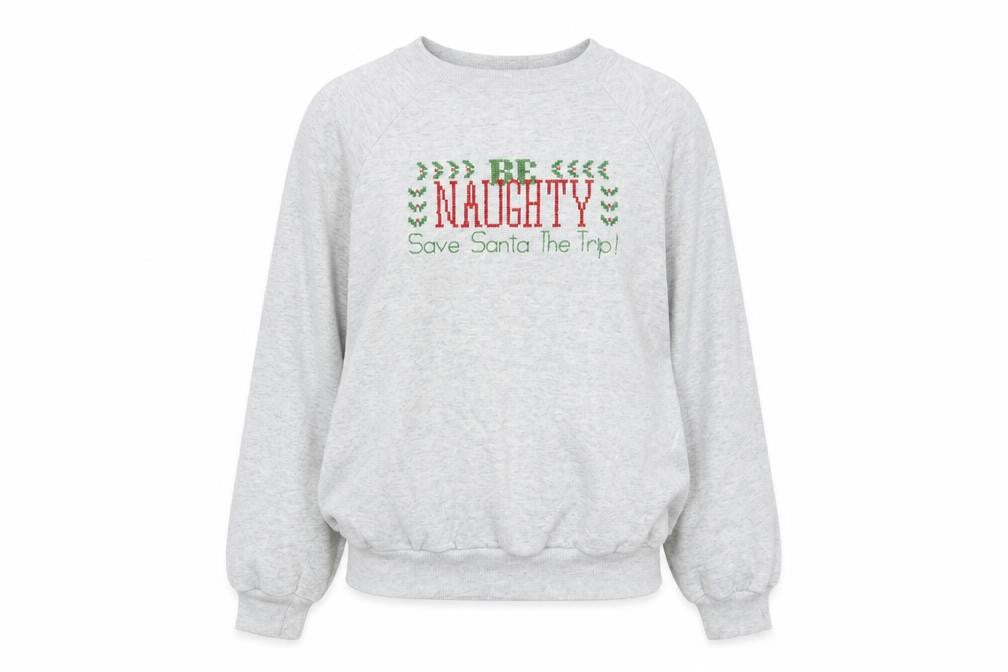 Hanes Herway Womens Grey Cotton Pullover Sweatshirt Size L Pullover - Christmas