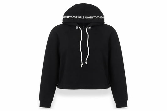 H&M Womens Black Cotton Pullover Hoodie Size L Pullover