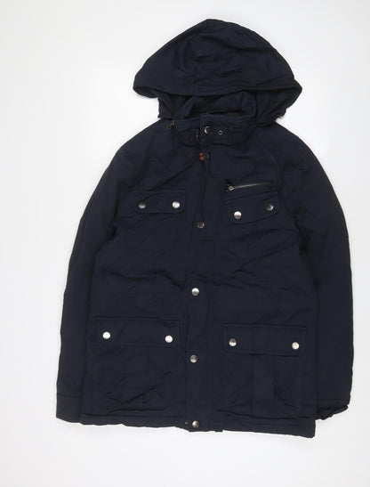 Howick Tailored Mens Blue Jacket Coat Size M Zip