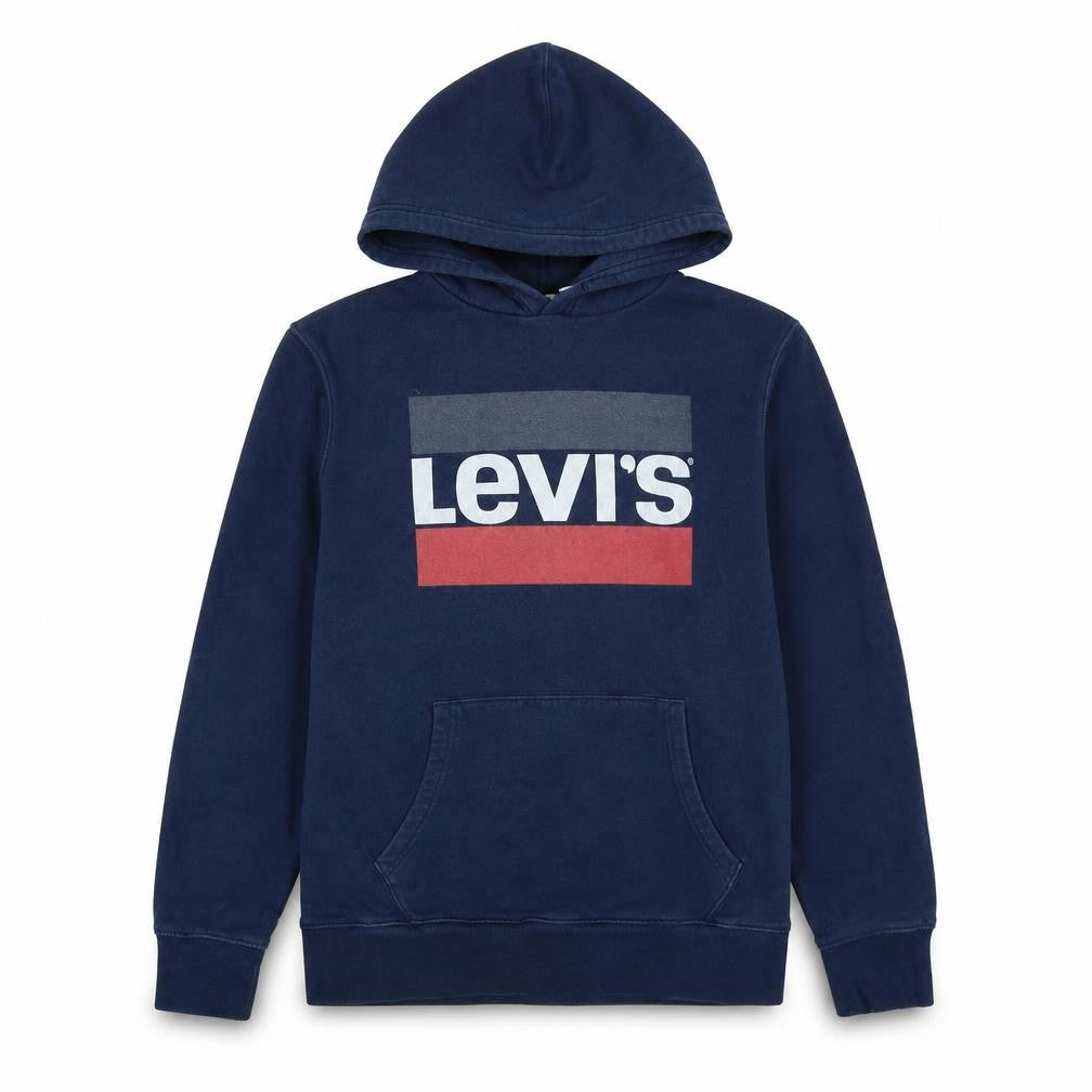 Levi's Mens Blue Cotton Pullover Hoodie Size M - Logo