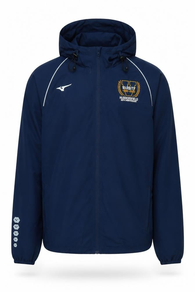 Mizuno Mens Blue Anorak Jacket Size XL Zip - Varisity Huddersfield-Bradfordwho