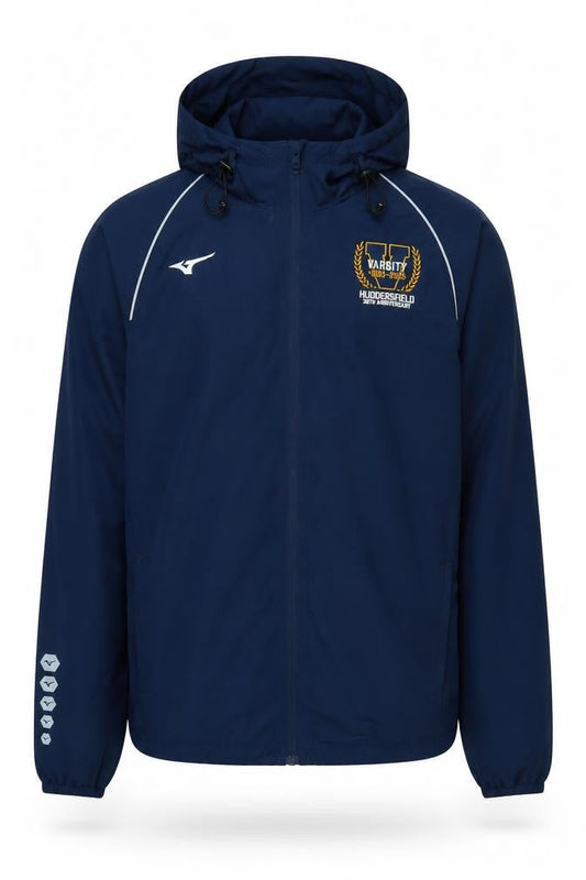 Mizuno Mens Blue Anorak Jacket Size XL Zip - Varisity Huddersfield-Bradfordwho