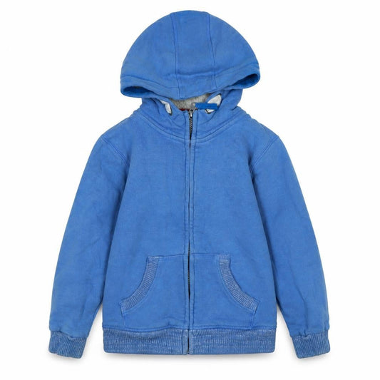 Front view of Origionals boys’ blue jacket, size 5-6, years zip - logo