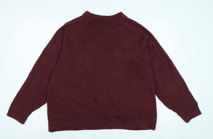 Goodmove Womens Red Polyester Pullover Sweatshirt Size 14 - Logo