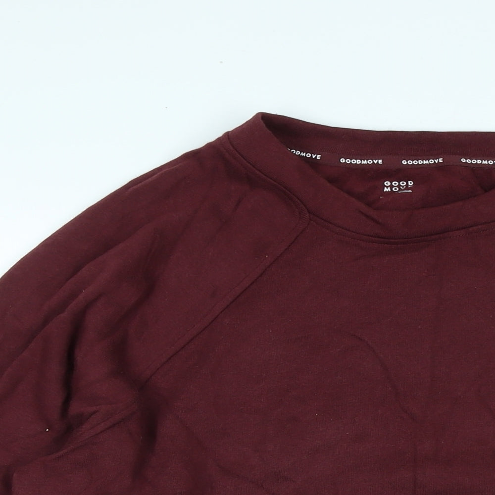 goodmove Womens Red Polyester Pullover Sweatshirt Size 14 - Logo