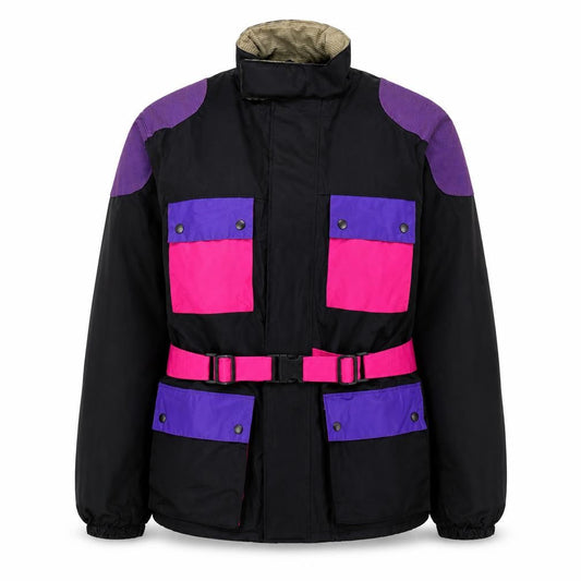 La Trek Womens Black Anorak Coat Size L Zip - Logo